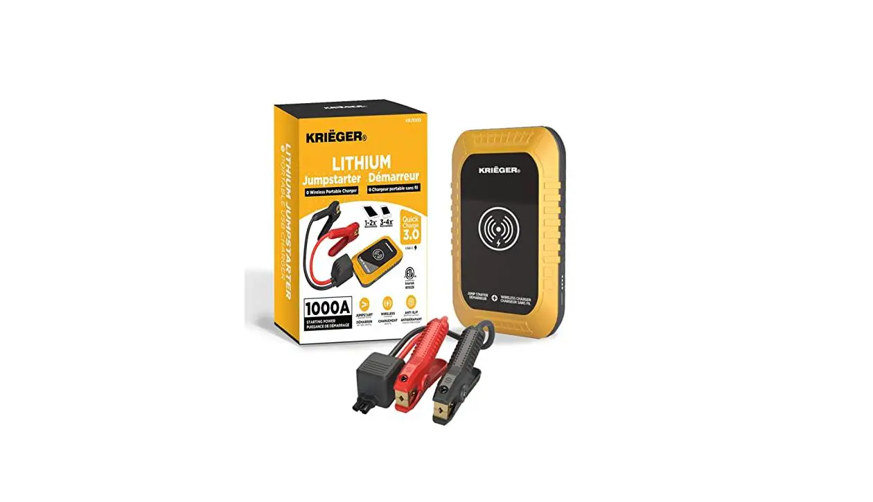 Krieger Krj1000 12v Car Jump Starter & Portable Power Bank With Wireless Charging Instruction Manual Krieger Krj1000 12v Car Jump Starter & Portable Power Bank With Wireless Charging Instruction Manual