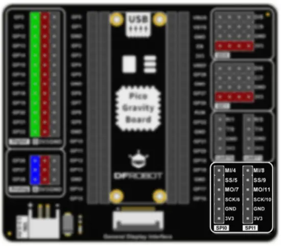 bou020 bouclier d'extension pour raspberry pico dfr0848 - SPI Port