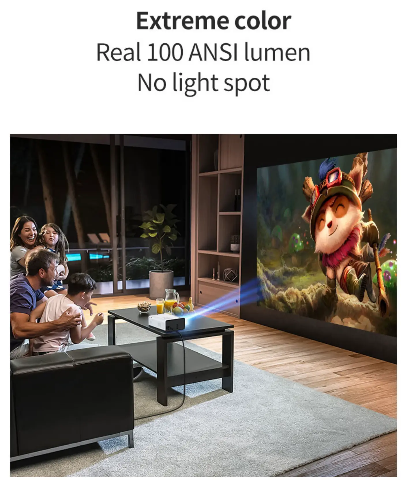 LEMONDA T1A LCD Portable Projector - Extreme color real 100 ANSI lumen no light spot