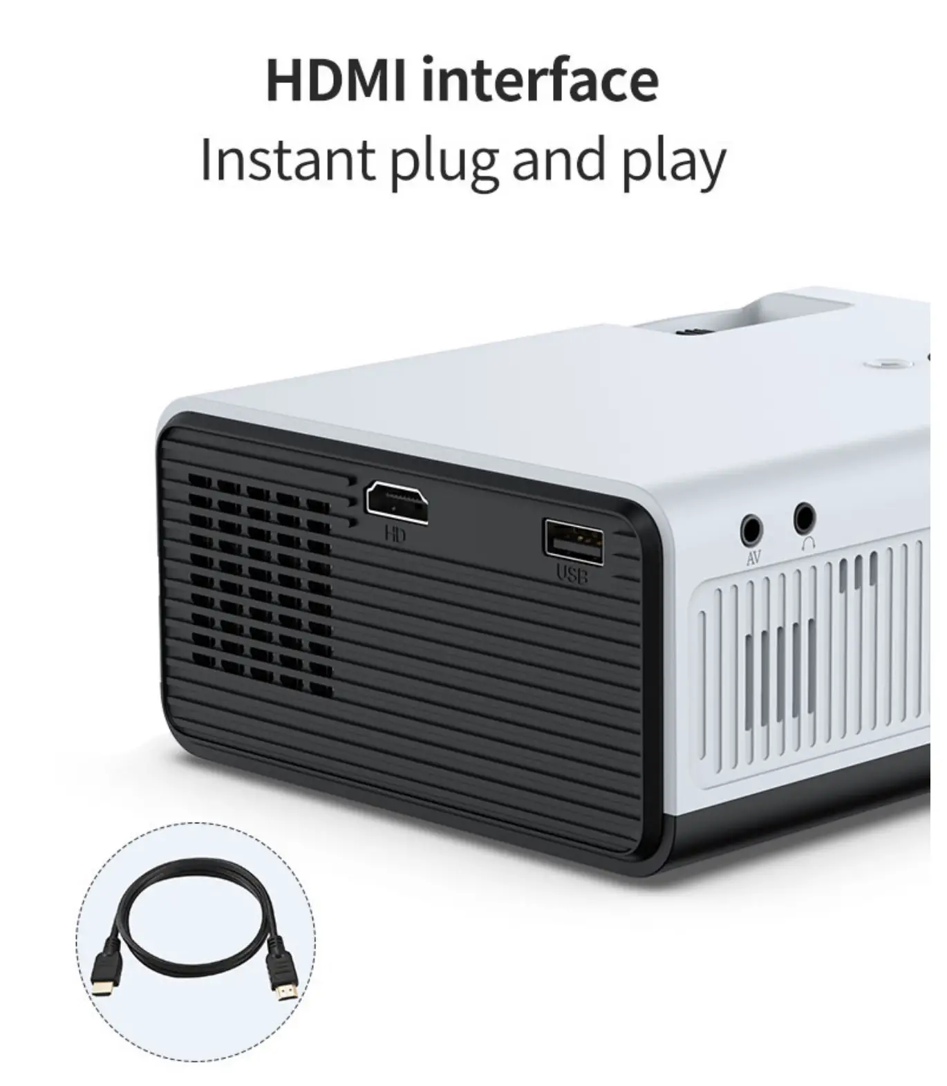 LEMONDA T1A LCD Portable Projector - HDMI interface instant plug and play