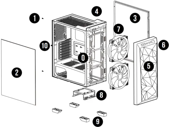 GAMDIAS APOLLO M1 Mid Tower PC Case - FIG 1