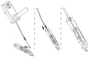 FIG 10 Attach other end of cable to center slide