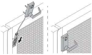 FIG 11 Slide trim assembly into pull side of door