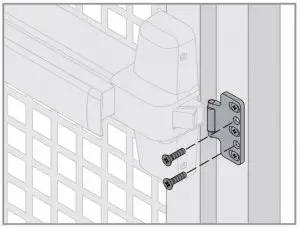 FIG 22 Install strike support screws