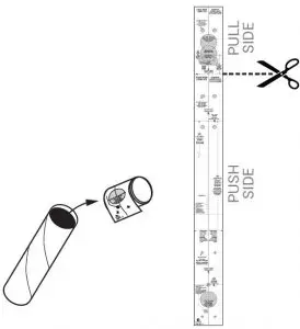 FIG 6 Remove templates from shipping tube
