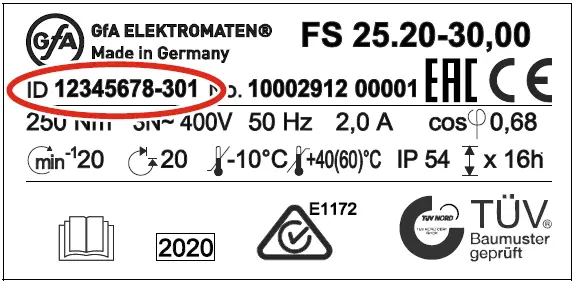 GfA ELEKTROMATEN 10003485.10002 Auto Reset Motor FIG 17