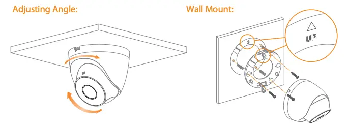Adjusting Angle and Wall Mount