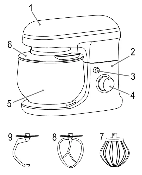 PROFI COOK PC KM 1222 W Kneading Dough Mixer Machine - fig