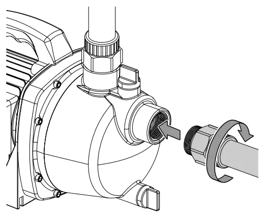 Connect the suction line