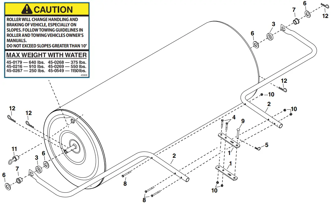 agri fab 24 60 Steel Tow Roller - ASSEMBLY