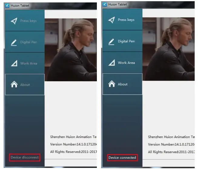 Huion KAMVAS Tablet - Function