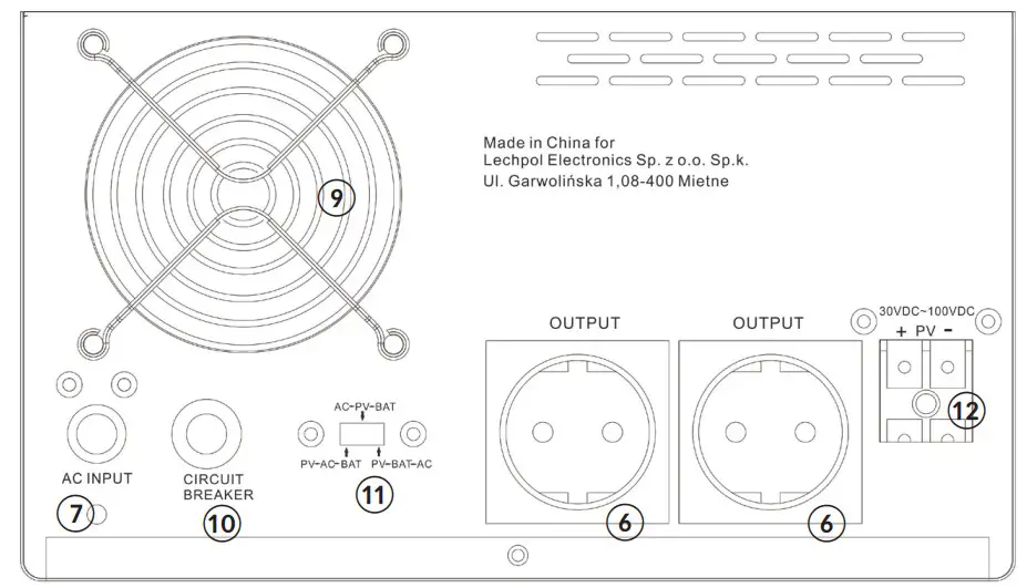 KEMOT URZ3416 PROsolar-800 Solar Inverter - power mains
