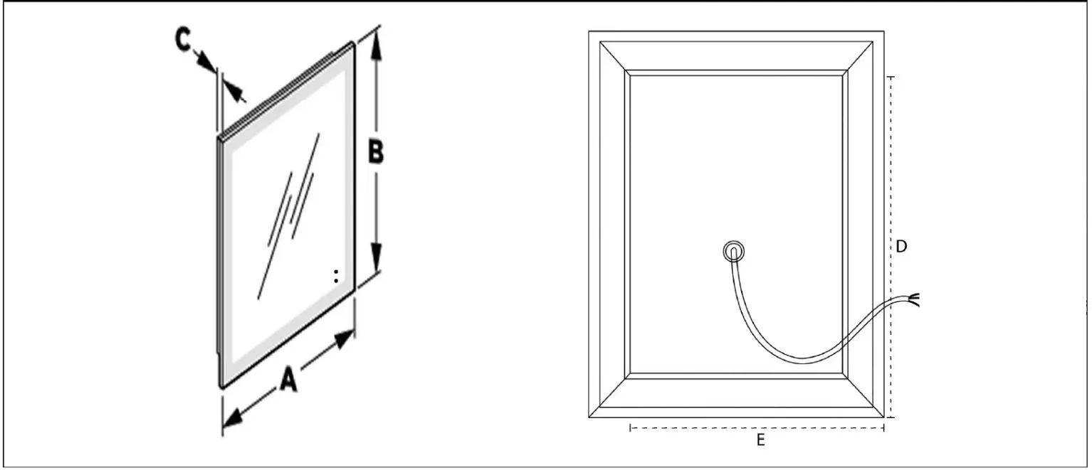 Universal Electronics LED BATHROOM MIRROR - fig