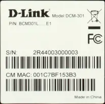 image of MAC address label