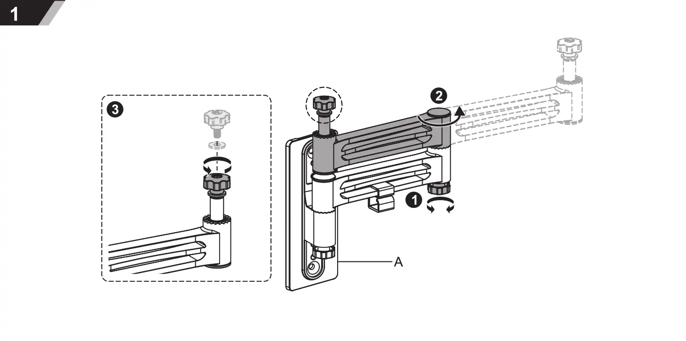 DELTACO ARM-0267 Lockable Wall Mount - fig1