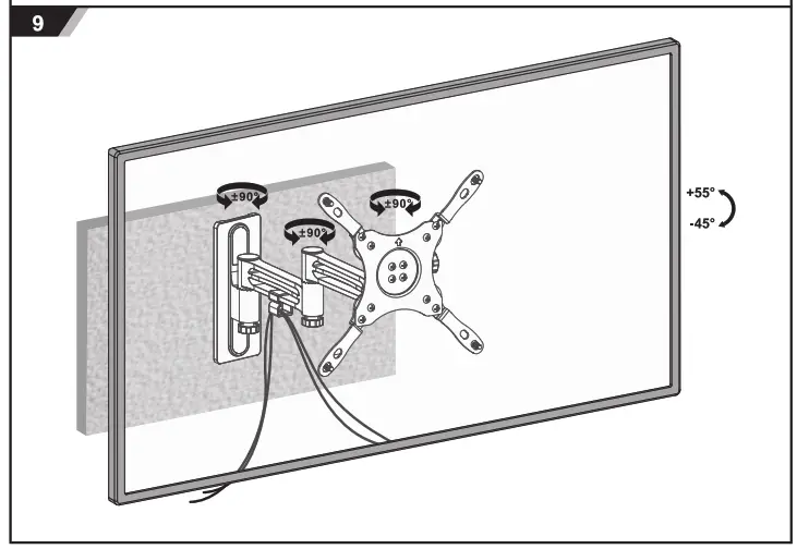 DELTACO ARM-0267 Lockable Wall Mount - fig10