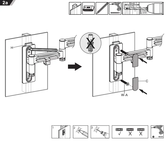 DELTACO ARM-0267 Lockable Wall Mount - fig2