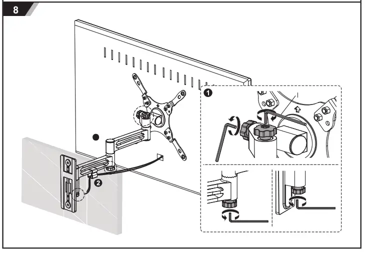 DELTACO ARM-0267 Lockable Wall Mount - fig9