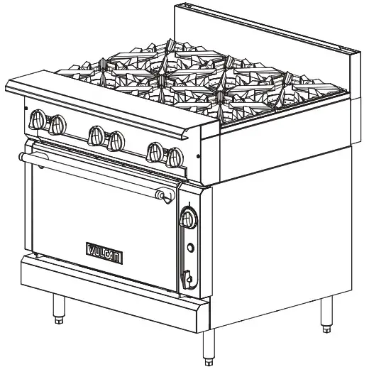 VULCAN V6B36C NAT V Series HDR Gas Ranges - cover