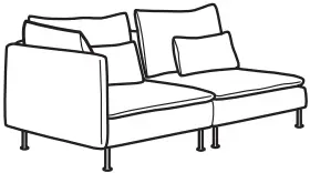 IKEA SÖDERHAMN Seating Series 4 Seat Sofa B2