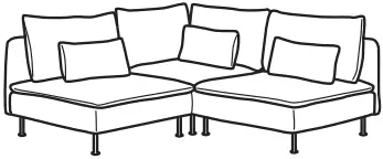 IKEA SÖDERHAMN Seating Series 4 Seat Sofa B3