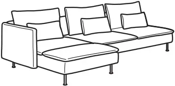 IKEA SÖDERHAMN Seating Series 4 Seat Sofa B6