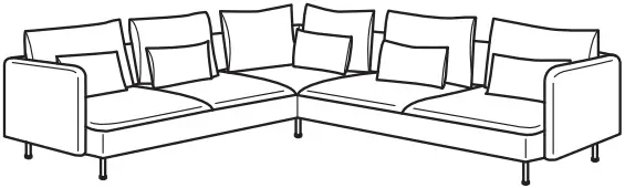 IKEA SÖDERHAMN Seating Series 4 Seat Sofa B9