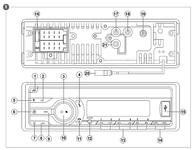 MARQUANT 007860 Car Stereo with FM or DAB+ Tuner and Bluetooth fig 2