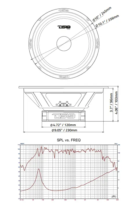 DS18 PRO-GM10.4 10-Inch Mid-Range Loudspeaker FIG 1