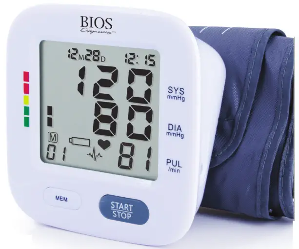 BIOS BD313 Blood Pressure Monitor - table