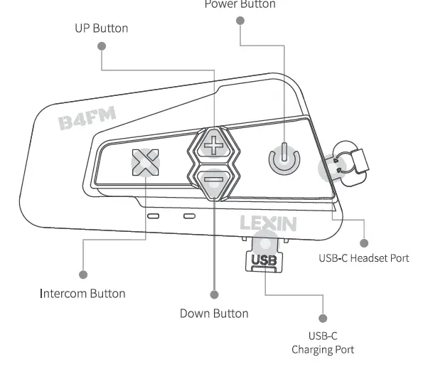 LEXIN-B4FM-EN Motorcycle Bluetooth Headset 10