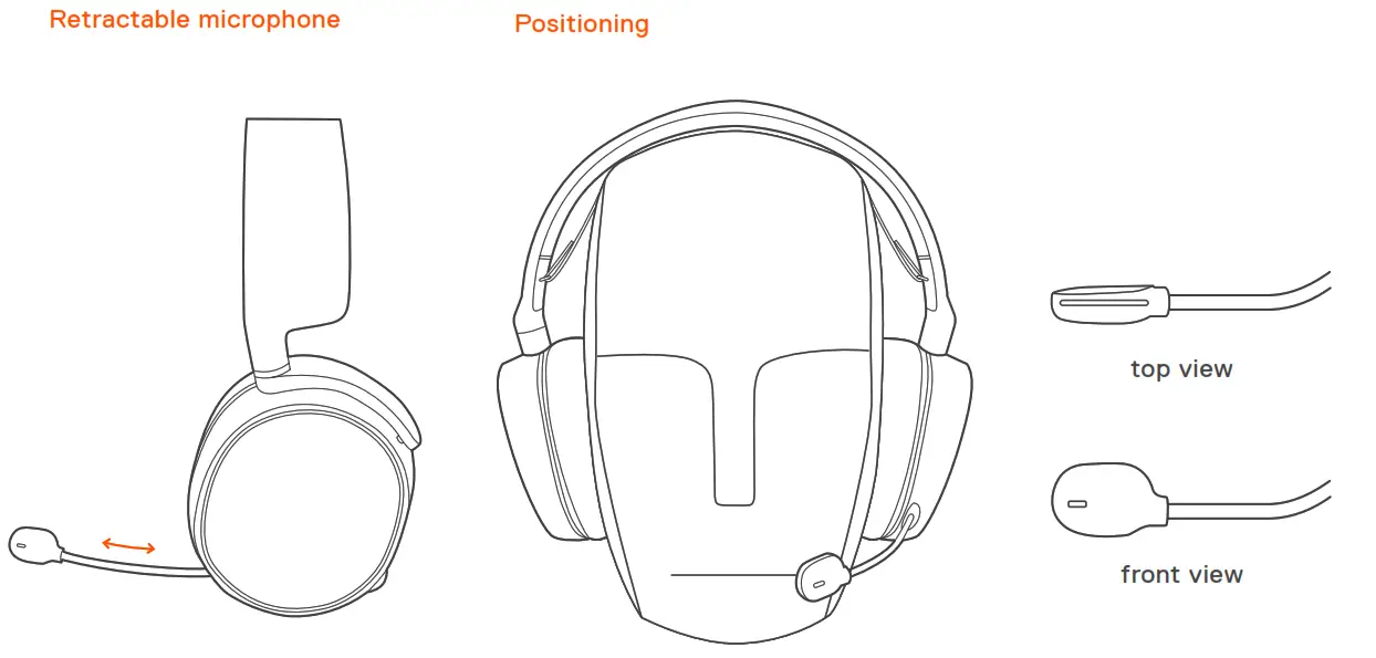 SteelSeries ARCTIS 3 Gaming Headset MICROPHONE