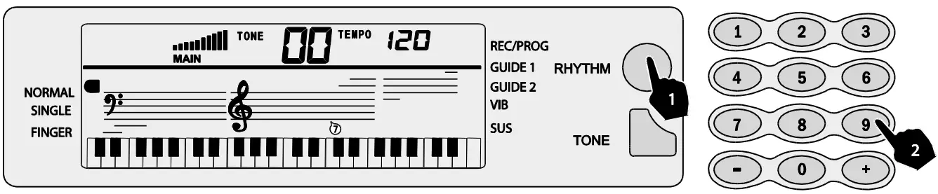 ROCKJAM B018AVHOJ0 54 Keys Multi Function Keyboard -Rhythm