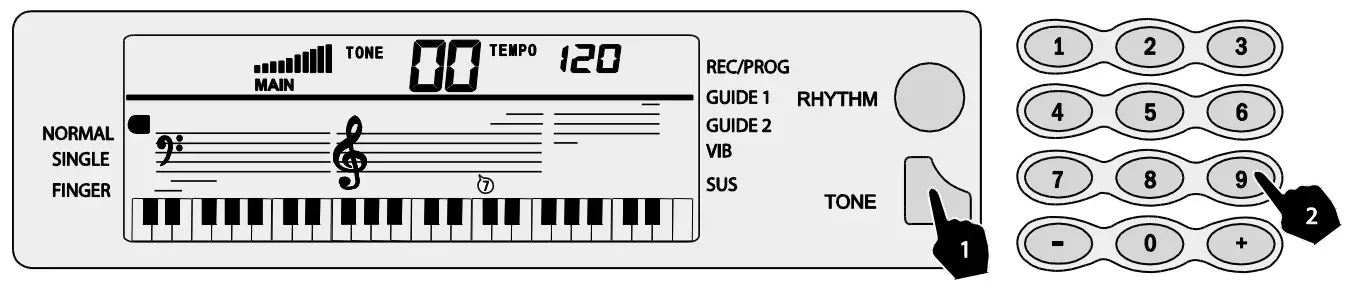 ROCKJAM B018AVHOJ0 54 Keys Multi Function Keyboard -Tone