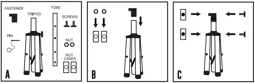 QFX PBX-61162 5 Inch Portable Bluetooth Party Loudspeaker Instruction Manual - Speaker Stand