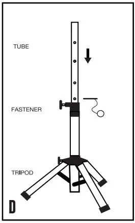 QFX PBX-61162 5 Inch Portable Bluetooth Party Loudspeaker Instruction Manual - Speaker Stand