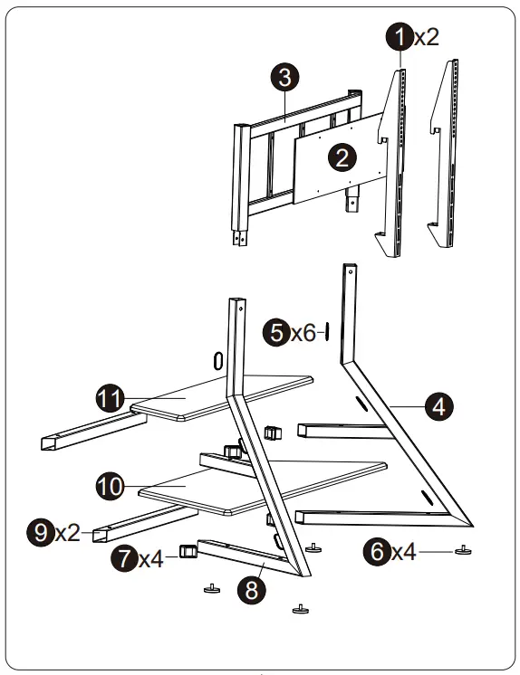 TT201301MB TV Stand with Mount What's in the box