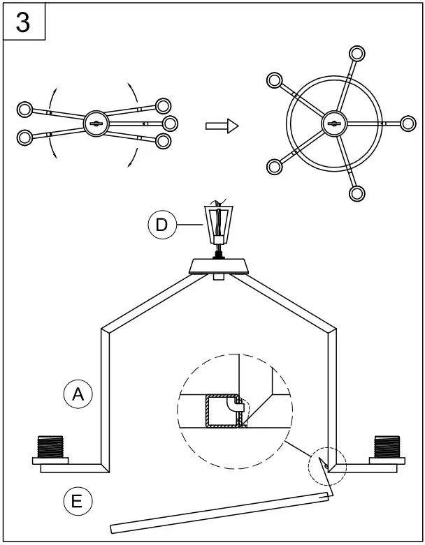 PROGRESS LIGHTING P400316 5-Light Brushed Nickel Farmhouse Chandelier - Figure 5