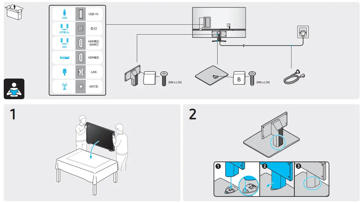 SAMSUNG QA55Q70BAWXXY 55 Inch QLED 4K Smart TV - Figure 1