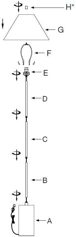 MEYER CROSS FL1601 White Floor Lamp 01