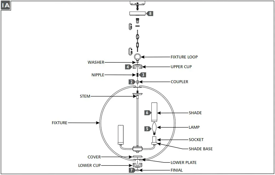 FEISS OLF3294 5 Allier Outdoor Chandelier - Product overview
