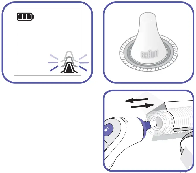 BRAUN IRT6520 ThermoScan Infrared Ear -3 The lens filter indicator