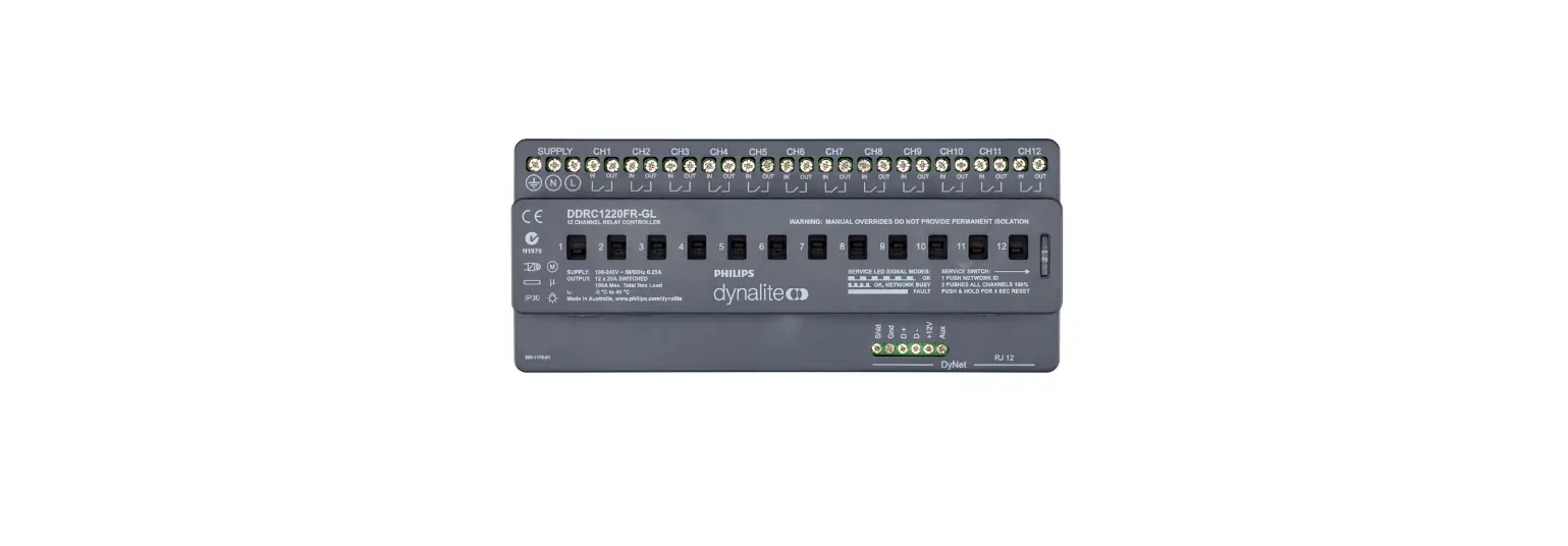 Philips Ddrc1220fr-gl Dynalite Relay Controller Instruction Manual Philips Ddrc1220fr-gl Dynalite Relay Controller Instruction Manual