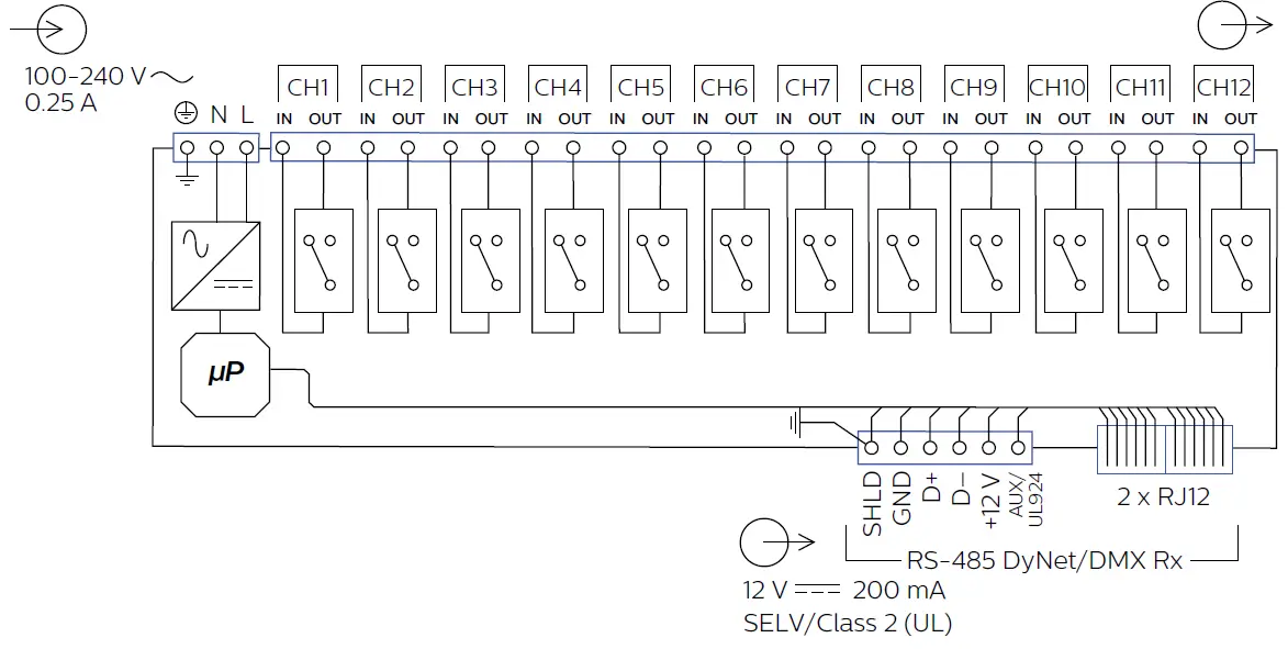 PHILIPS-DDRC1220FR-GL-Dynalite-Relay-Controller-FIG-8