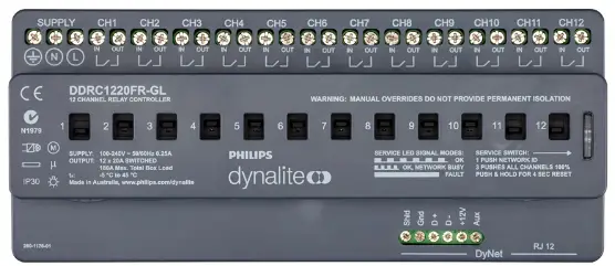 PHILIPS-DDRC1220FR-GL-Dynalite-Relay-Controller-PRODUCT