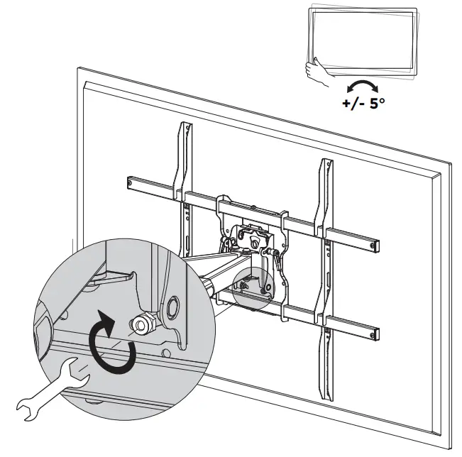 ATDEC AD WM 9080 Full Motion Wall Mount 9080 - Level Adjustment