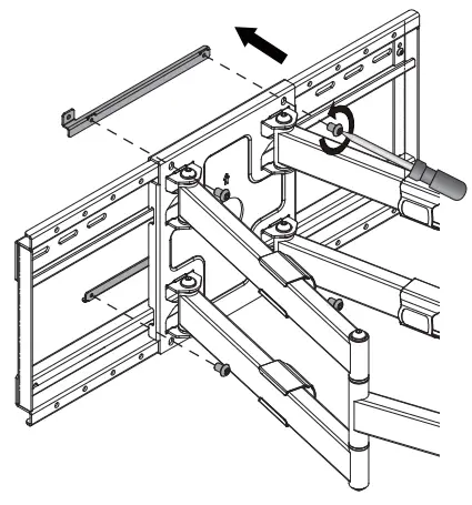ATDEC AD WM 9080 Full Motion Wall Mount 9080 - remove the security