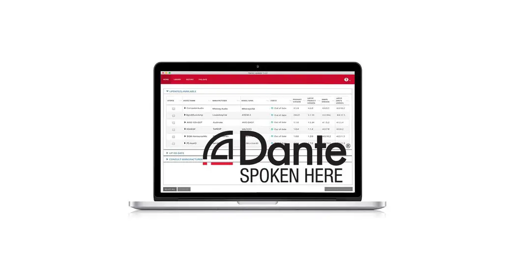 Dante Firmware Update Supplement Using Apple Computer Instructions