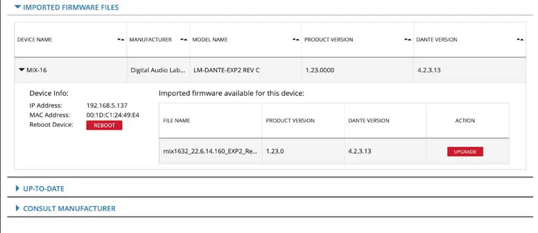 Dante Firmware Update Supplement Using Apple Computer - Product Overveiw 4