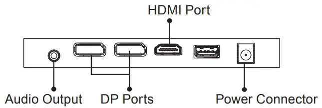 VIOTEK GFT27CXB2 27 Inch 1ms 240Hz Gaming Monitor - Power Connector